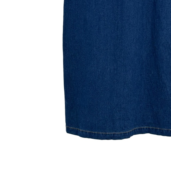 J McLaughlin Size Medium Blue Medora Cotton/Spandex Lace Up Shift Dress - Picture 6 of 11